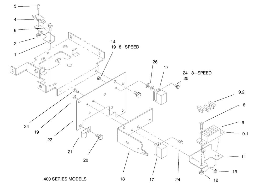 Hoodstand Electrical Housing & Wire Harness Diagram and Parts List for 73441 7900001 - 7999999 Toro Lawn Tractor