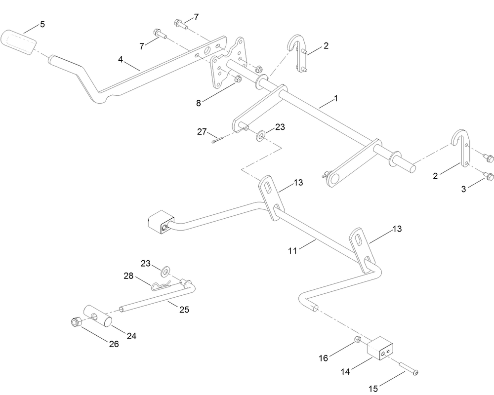 Deck Lift Assembly Diagram and Parts List for 74785 400000000 - 999999999 Toro Lawn Tractor
