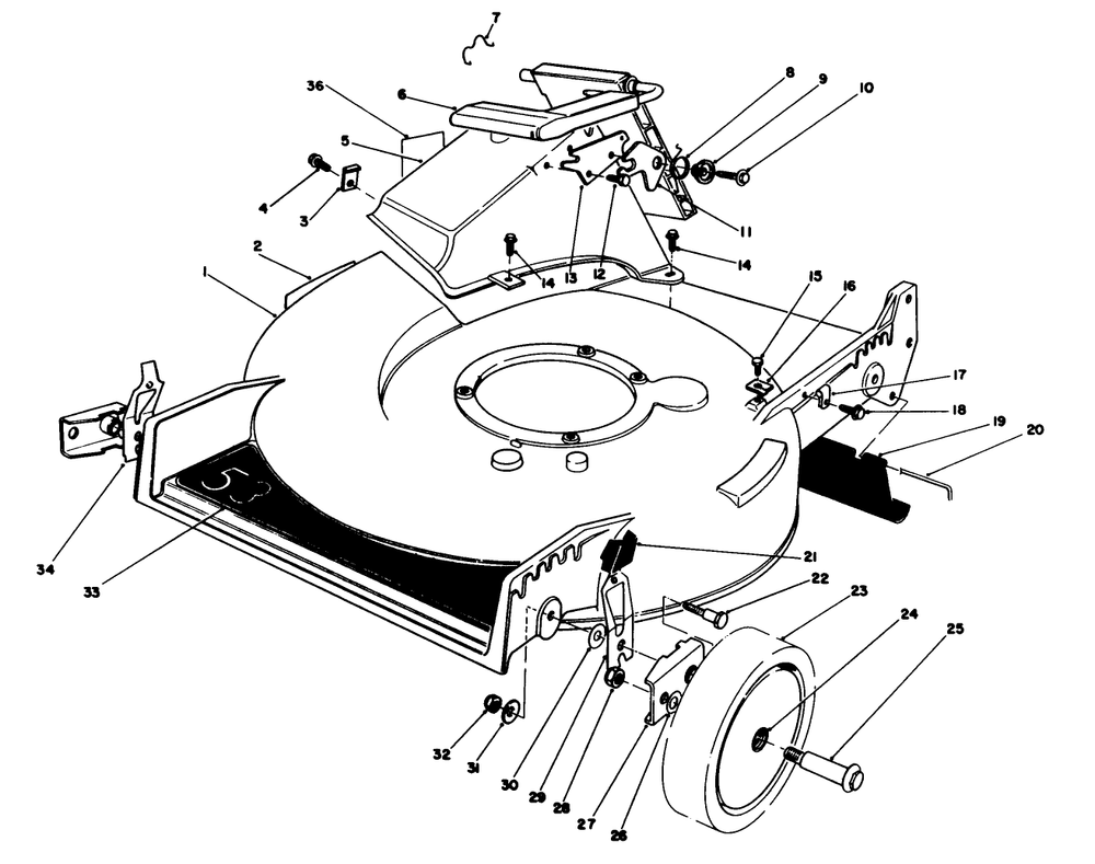 Housing Assembly Diagram and Parts List for 20588C 8000001 - 8999999 Toro Lawn Mower