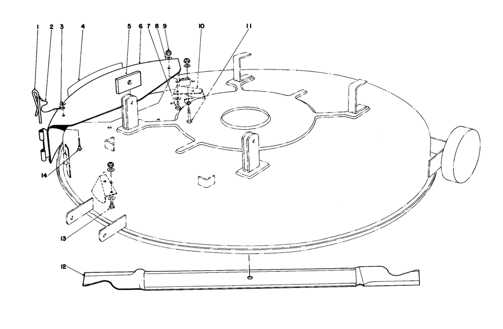 Mulcher Kit Model 59155 (Optional) Diagram and Parts List for 57360 5000001 - 5999999 Toro Lawn Tractor
