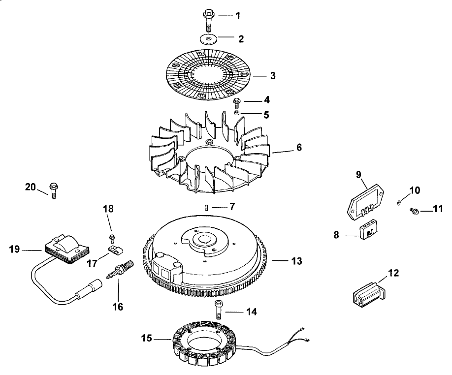 Ignition/Electrical Diagram and Parts List for 30159 890001 - 899999 Toro Lawn Tractor Accessories