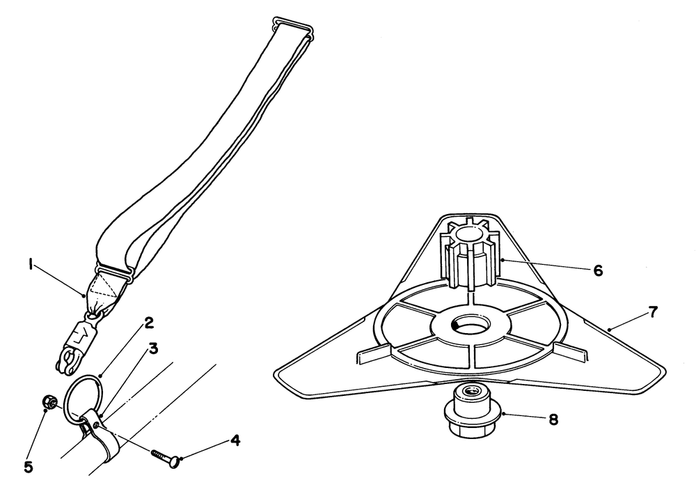 Accessory Kit No. 44-9870 (Optional) Diagram and Parts List for 51604 3000001 - 3999999 Toro Trimmer