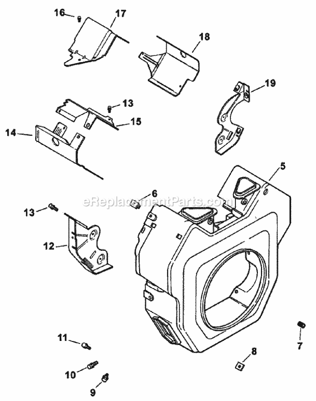 Group 6-Blower Housing & Baffles (Ch26s 78511 Diagram and Parts List for 74218 200000001-200999999 Toro Lawn Mower