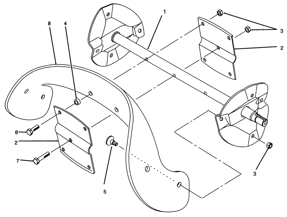 Rotor Assembly Diagram and Parts List for 38185 6900001 - 6999999 Toro Snow Blower
