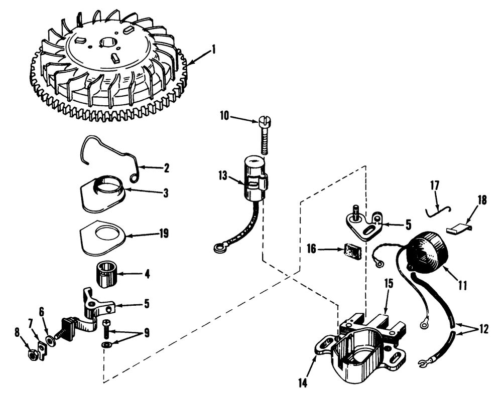 Magneto N0. 610900 Diagram and Parts List for 20660 5000001 - 5999999 Toro Lawn Mower
