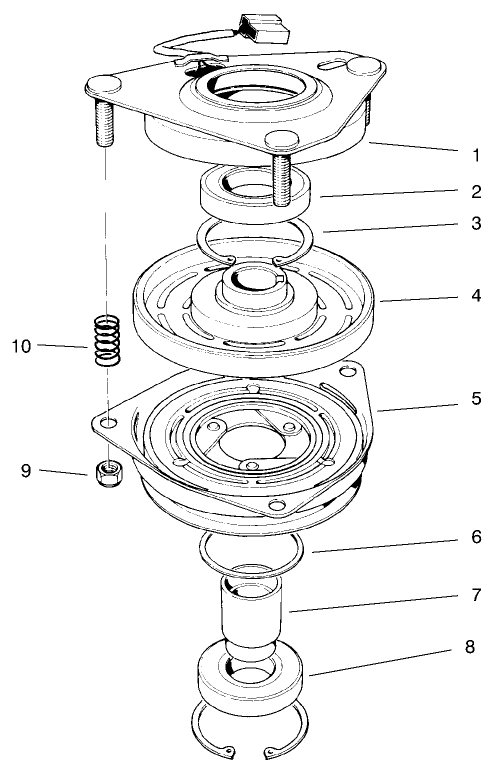 Clutch Asm No. 54-3200 Diagram and Parts List for 30177 990001 - 991351 Toro Lawn Tractor Accessories