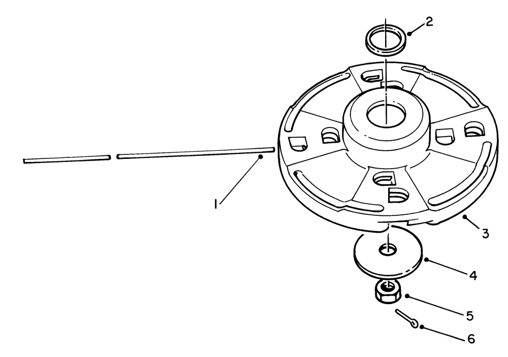 Fixed Line Head (Optional) Diagram and Parts List for 51650 9000001 - 9999999 Toro Trimmer