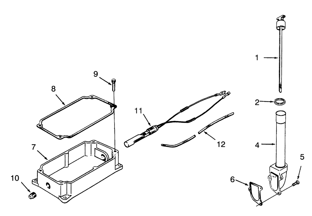 Oil Pan And Dipstick Diagram and Parts List for 73320 3900001 - 3999999 Toro Lawn Tractor