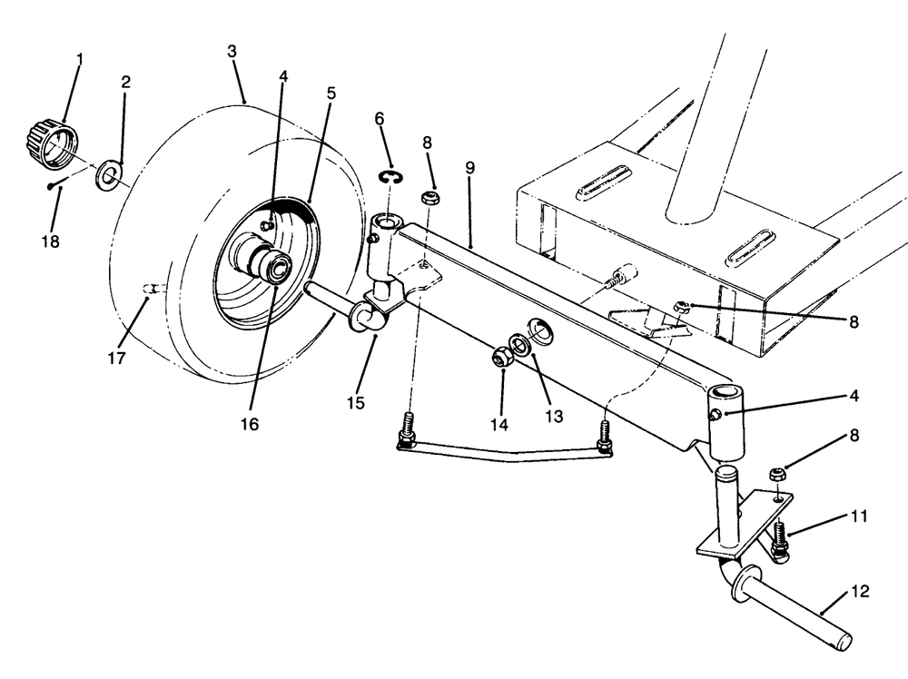 Front Axle Assembly Diagram and Parts List for 70060 49000001 - 49999999 Toro Lawn Tractor