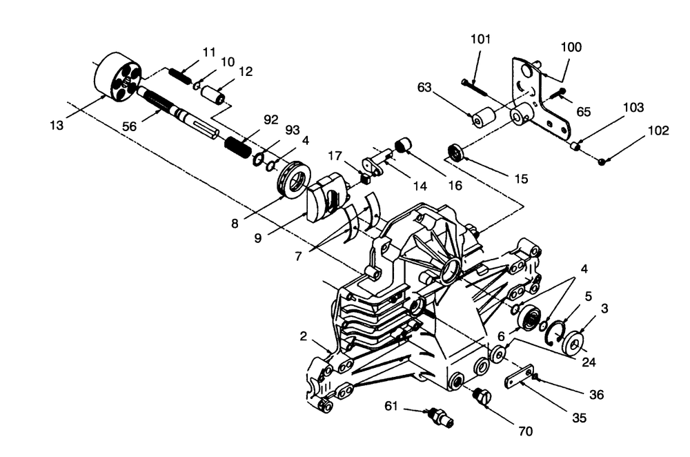Hydrogear Transaxle Model No. 316-0500 (Continued) Diagram and Parts List for 71191 4900001 - 4999999 Toro Lawn Tractor