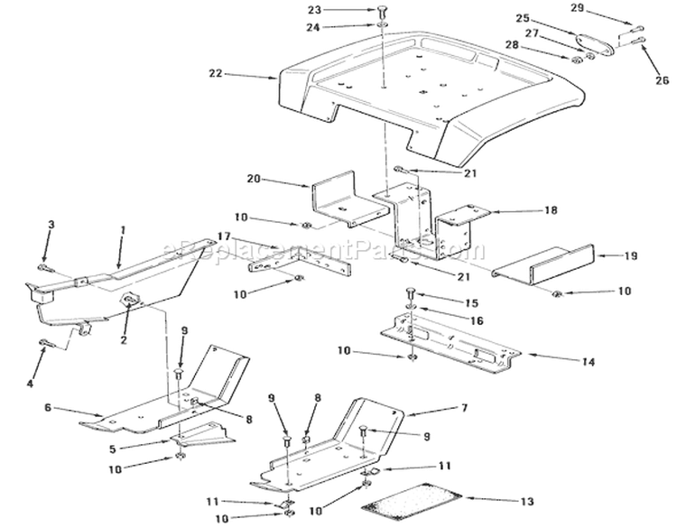 Page P Diagram and Parts List for A1-114202 1983 Toro Lawn Tractor