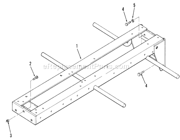 Frame Diagram and Parts List for A1-114202 1983 Toro Lawn Tractor