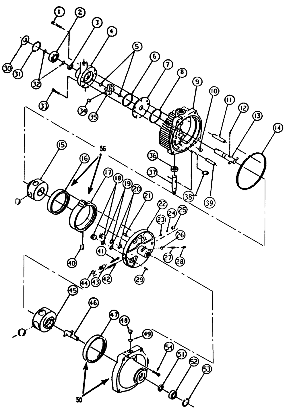 Transmission Eaton Diagram and Parts List for 41-20OE03 2000001 - 2999999 Toro Lawn Tractor