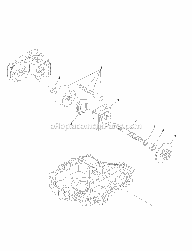 Motor Shaft Assembly Transmission Assembly No Diagram and Parts List for 74585 316000001-316999999 Toro Lawn Mower