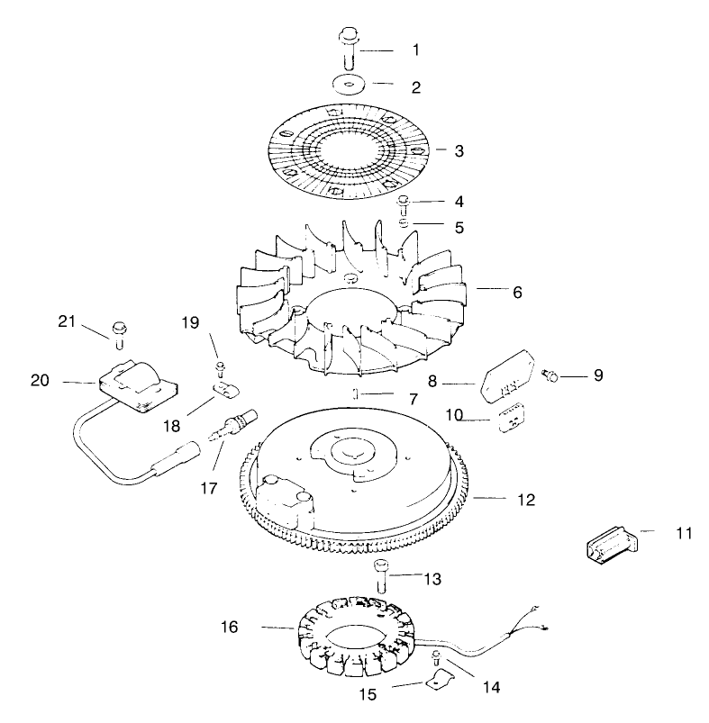 Ignition/Electrical Diagram and Parts List for 30177 695001 - 699999 Toro Lawn Tractor Accessories