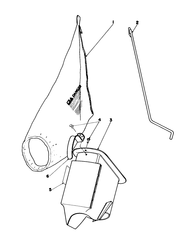 Bagging Kit No. 47-6510 (Optional) Diagram and Parts List for 16212C 7000001 - 7999999 Toro Lawn Mower