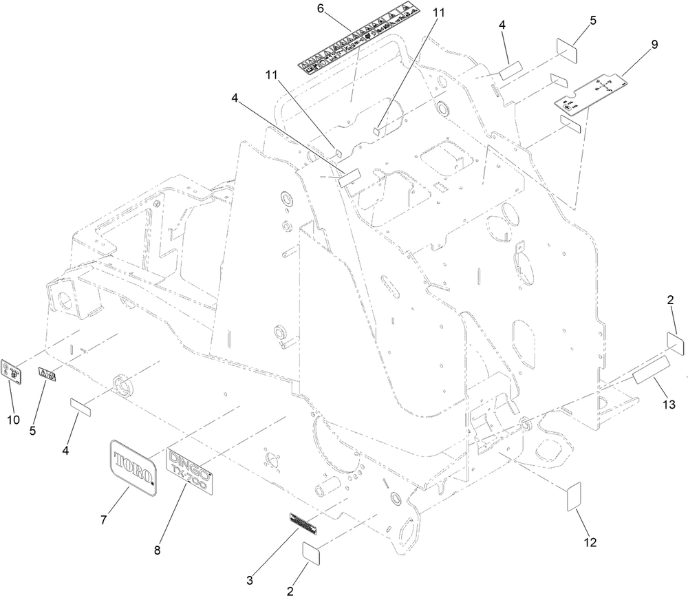 Frame Assembly No. 144-6092 Diagram and Parts List for 22352 412900000 - 999999999 Toro Lawn Tractor Accessories