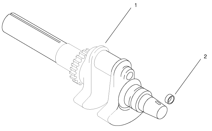 Group 1-Crankshaft (Model 73471 Only) Diagram and Parts List for 73471 9900001 - 9999999 Toro Lawn Tractor