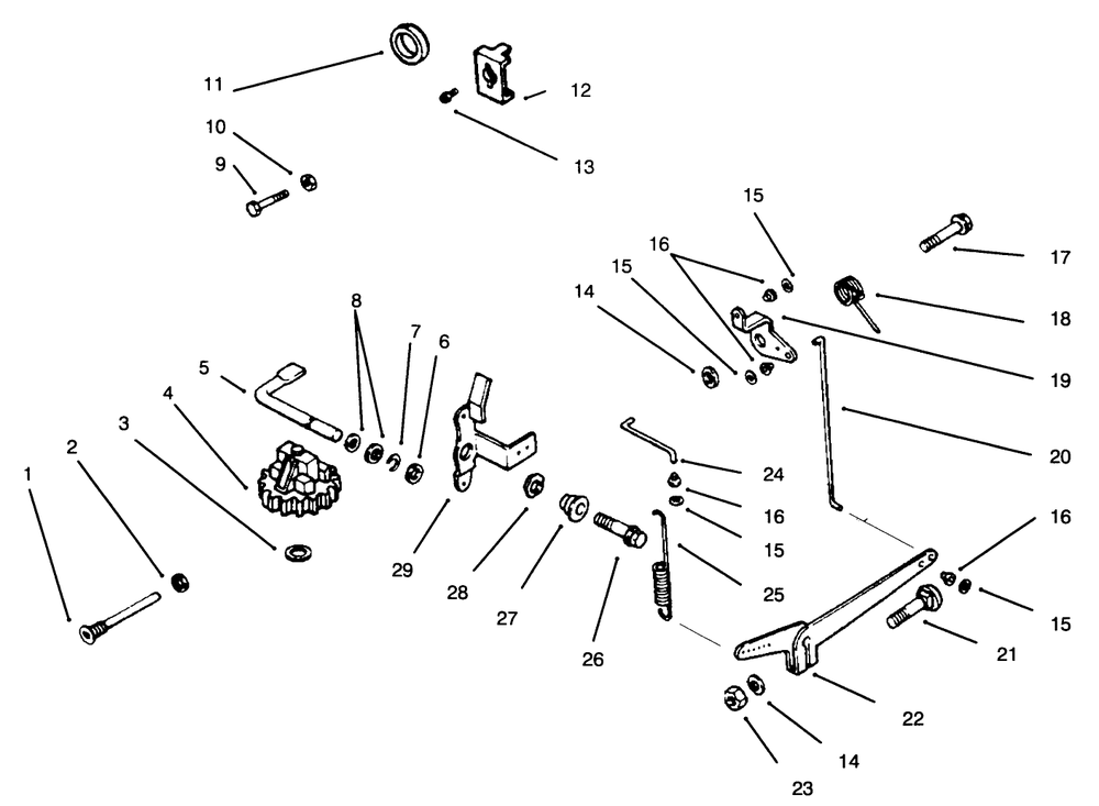 Governor Diagram and Parts List for 30180 690001 - 699999 Toro Lawn Tractor Accessories