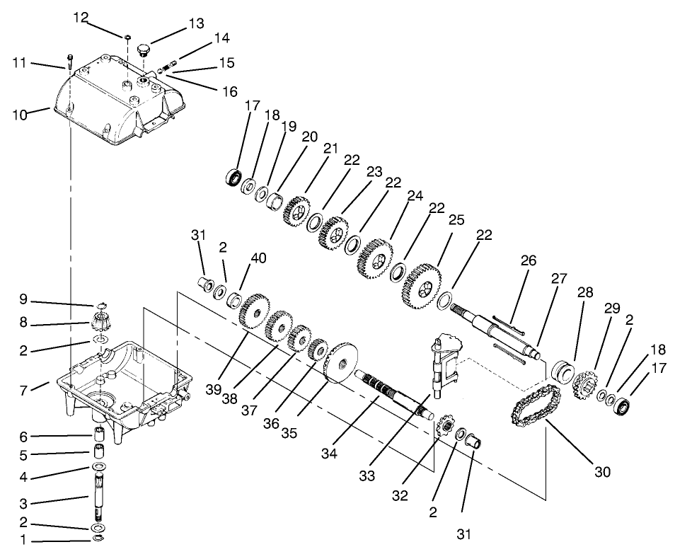 Peerless Tansmission Model 700-082 Diagram and Parts List for 30182 890001 - 899999 Toro Lawn Tractor Accessories
