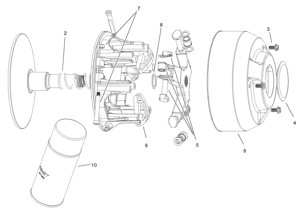 Drive Clutch Assembly No. 99-7939 Diagram and Parts List for 12004 220000001 - 220999999 Toro Lawn Tractor