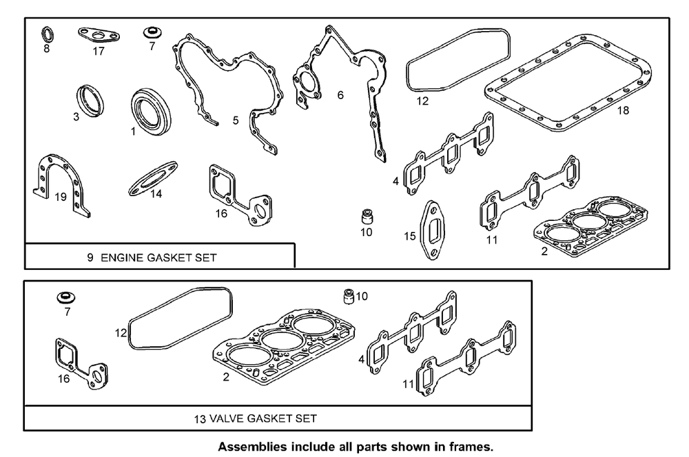 Gasket Assembly Diagram and Parts List for 74268 (313000001-313999999)(2013) Toro Lawn Mower
