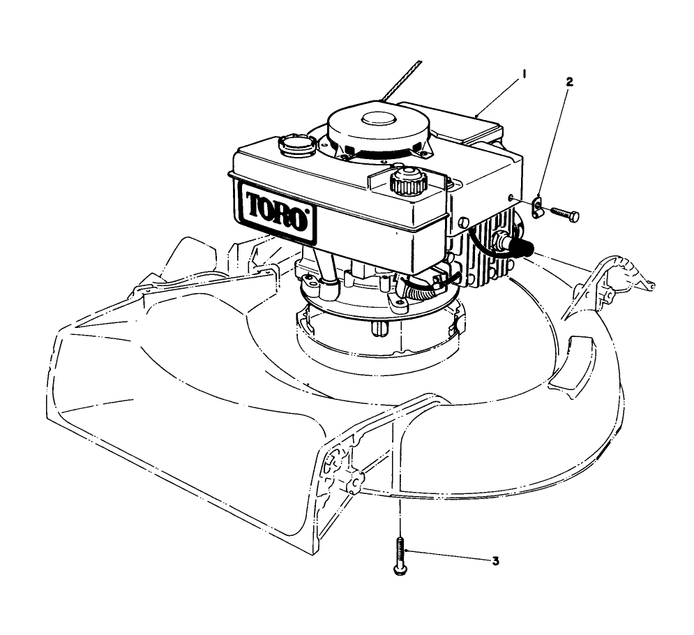 Engine Assembly Diagram and Parts List for 16575 6000001 - 6999999 Toro Lawn Mower