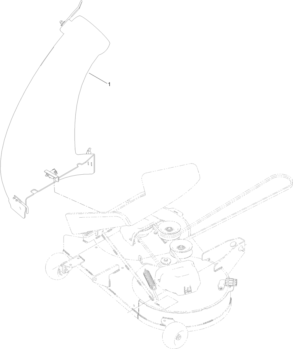 Bagger Boot Assembly Diagram and Parts List for 79417 416800000 - 999999999 Toro Lawn Tractor