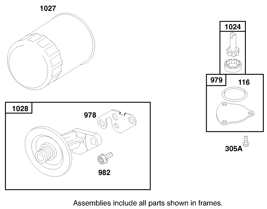 Engine Briggs & Stratton Model 28n777-0174-01 Diagram and Parts List for 71217 7900001 - 7999999 Toro Lawn Tractor