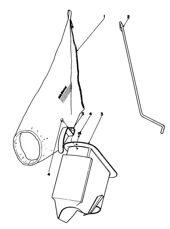 Bagging Kit No. 27-7828 (Optional) Diagram and Parts List for 23307 8000001 - 8999999 Toro Lawn Mower