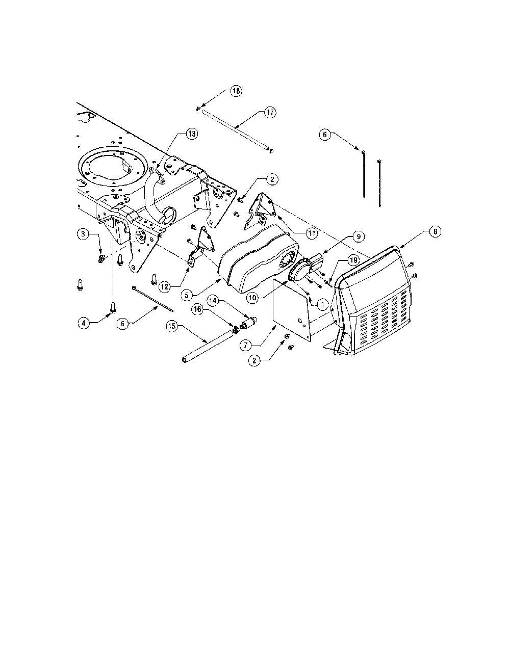 Muffler Diagram and Parts List for LX420  Toro Lawn Tractor