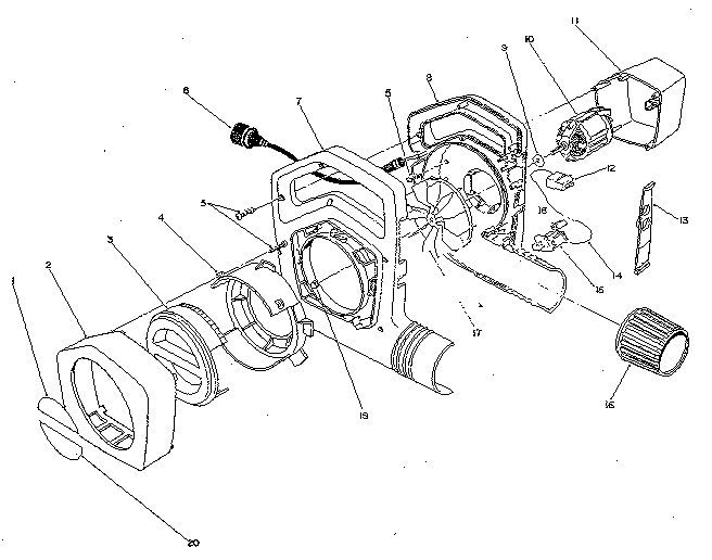 Broadcast Spreader Attachment Diagram and Parts List for 51525  Toro Leaf Blower / Vacuum