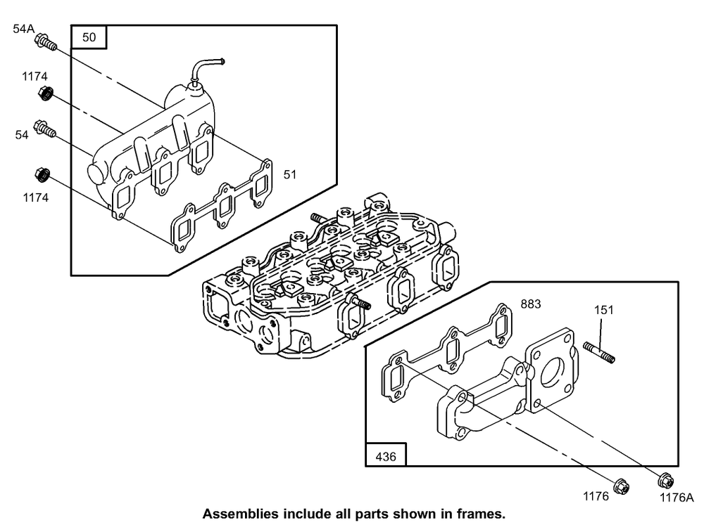 Manifold Assembly Diagram and Parts List for 74281TE (270000001-270000300)(2007) Toro Lawn Tractor