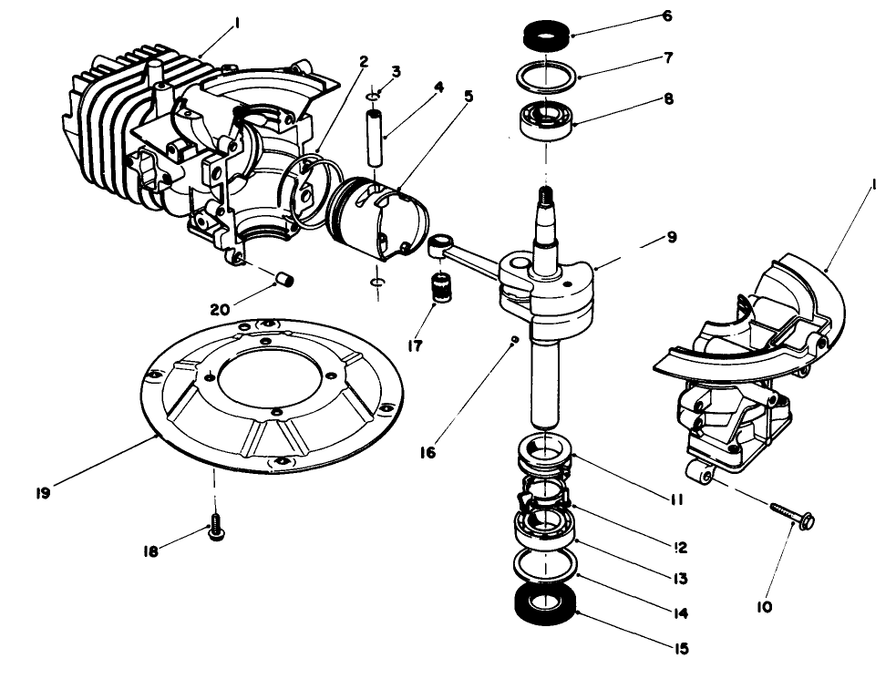 Engine Assembly Model No. 47ph7 Diagram and Parts List for 22030 8000001 - 8999999 Toro Lawn Mower