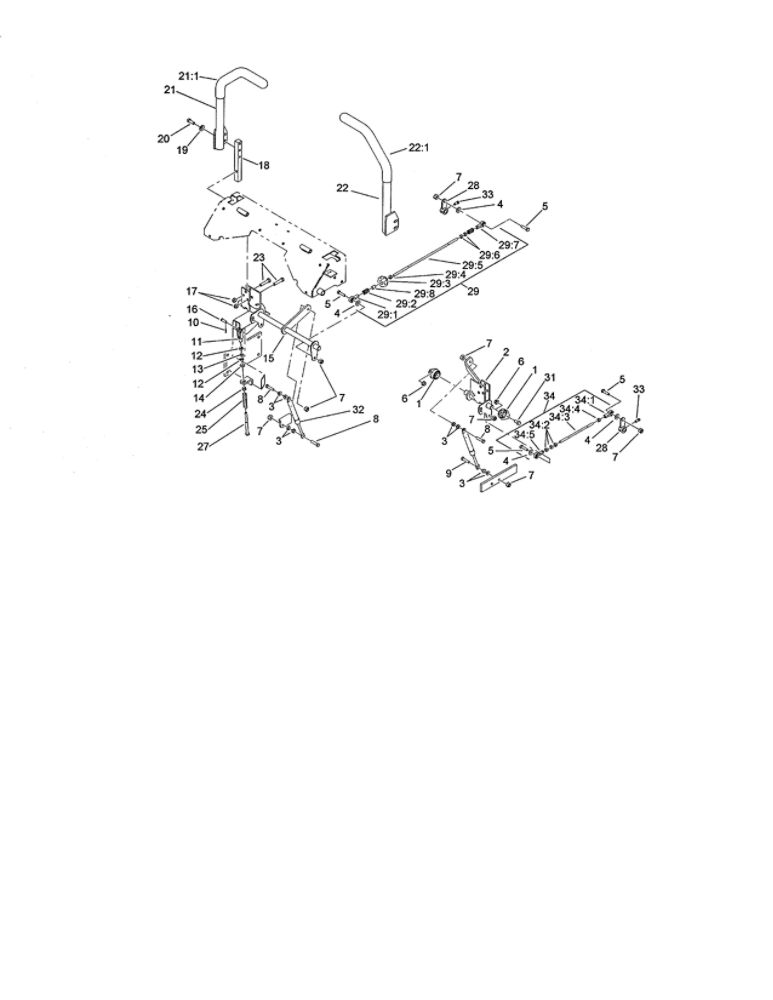 Hydro Control Assembly Diagram and Parts List for 74264 260000001 AND UP Toro Lawn Mower