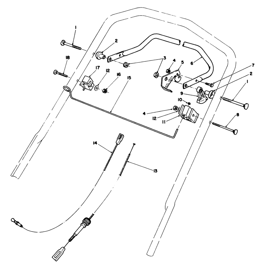 Traction Control Assembly Diagram and Parts List for 20620C 8000001 - 8999999 Toro Lawn Mower