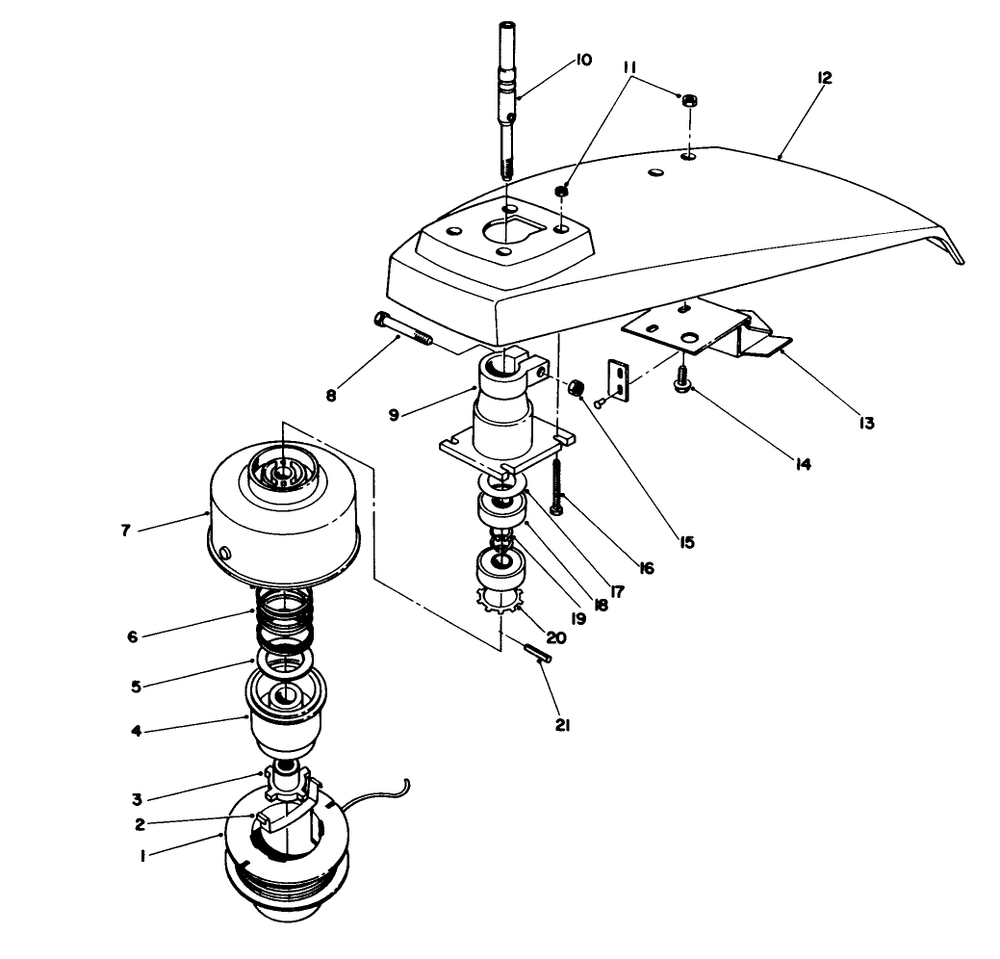 Trimmer Head Assembly Diagram and Parts List for 51641 6000001 - 6999999 Toro Trimmer