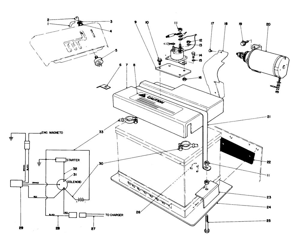 12 Volt Starting Motor Kit 37-4640 (Optional) Diagram and Parts List for 38155 3000001 - 3999999 Toro Snow Blower