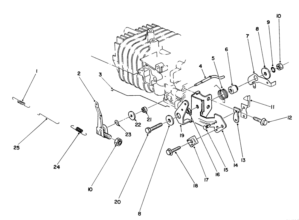 Governor Assembly (Engine No. 47pk9) Diagram and Parts List for 26680WG 0000001 - 0999999 Toro Lawn Mower