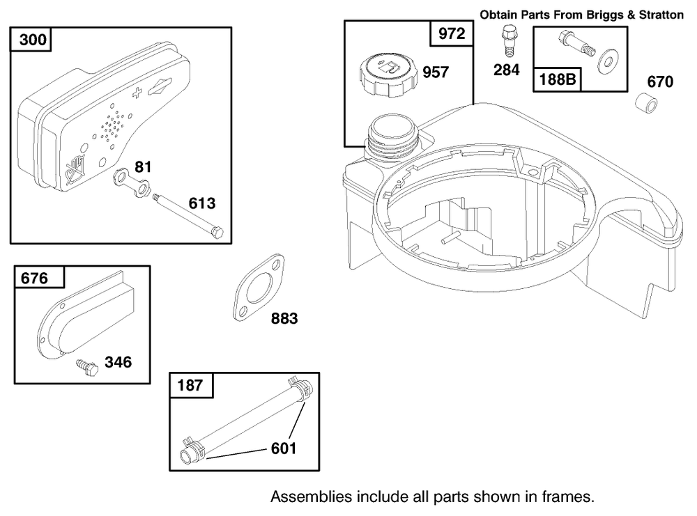 Engine Briggs & Stratton Model 12f802-0667-01 Diagram and Parts List for 20803 7900001 - 7999999 Toro Lawn Mower