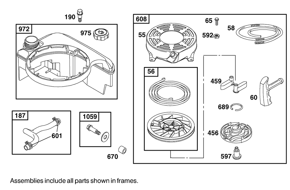 Engine Briggs & Stratton Model 12h802-1767-E1 Diagram and Parts List for 20043 9900001 - 9999999 Toro Lawn Mower