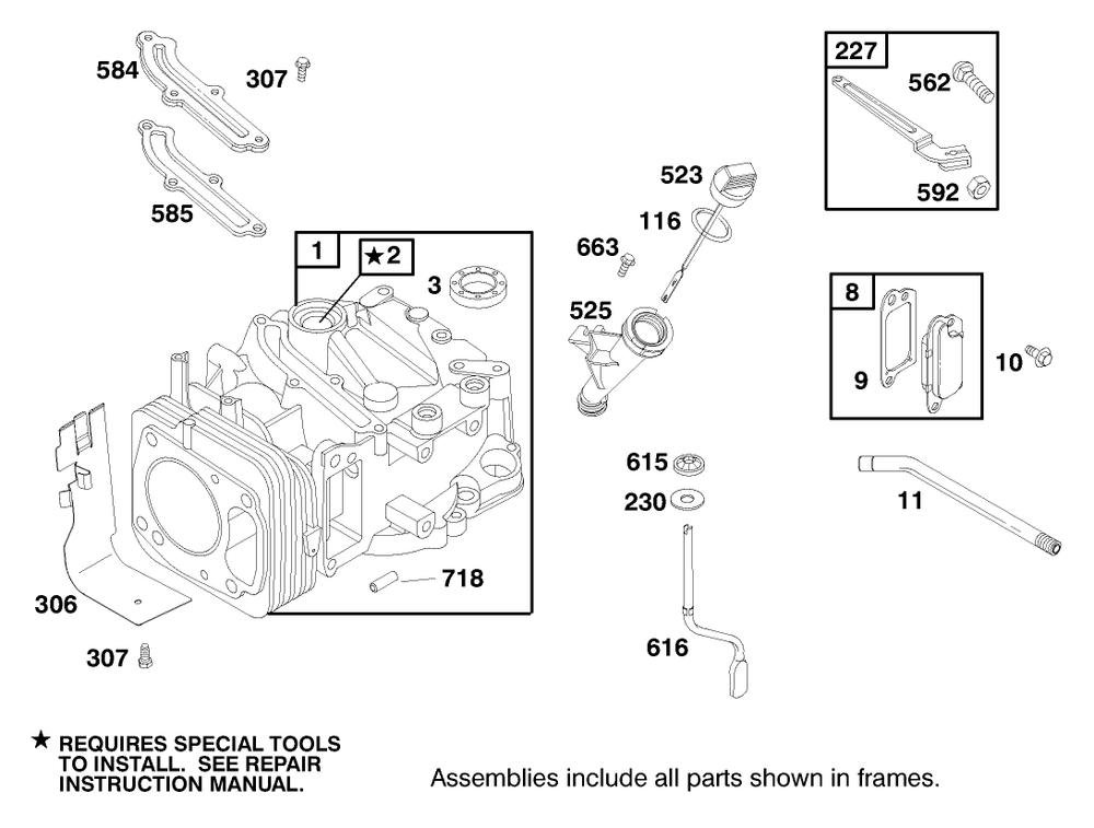 Engine Gts-200 Diagram and Parts List for 26638 8900001 - 8999999 Toro Lawn Mower