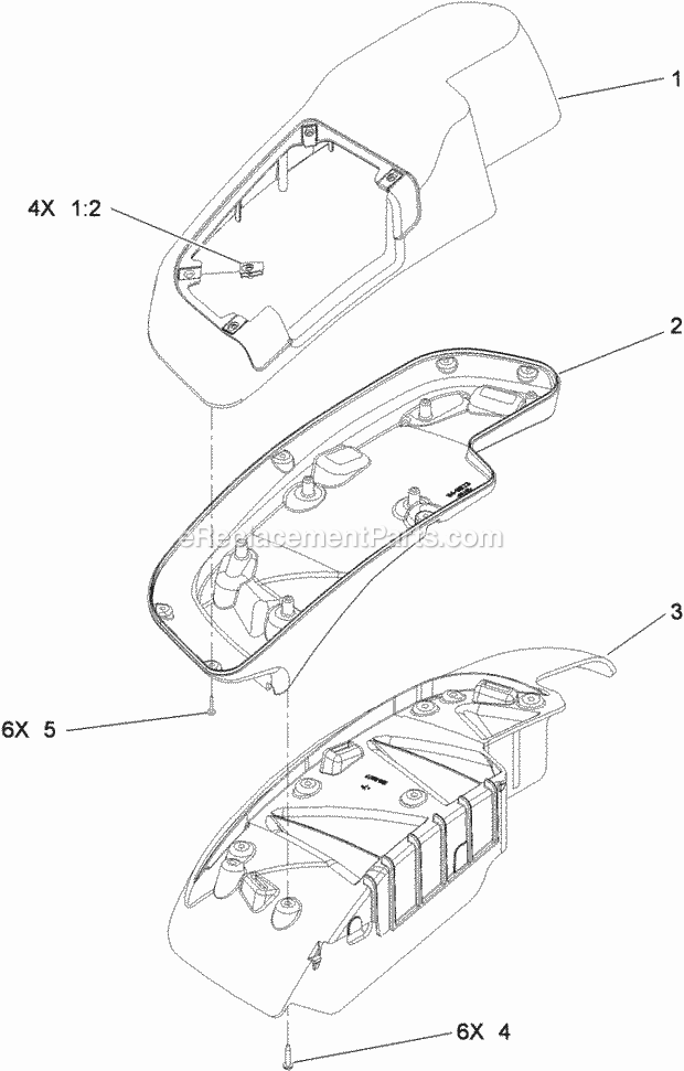 Rh Console Assembly No. 115-7402 Diagram and Parts List for 74901CP 311000001-311999999 Toro Lawn Mower