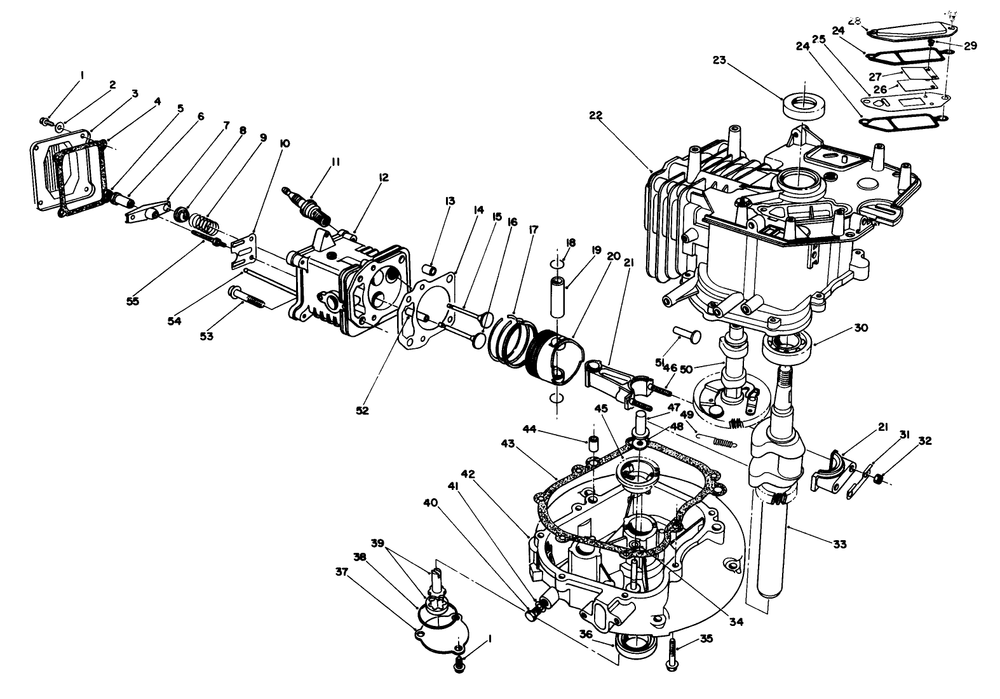 Engine Assembly Model No. Vmj-8 (Continued) Diagram and Parts List for 22621C 9000001 - 9999999 Toro Lawn Mower