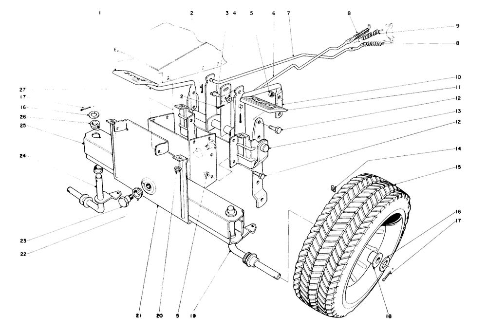 Front Axle Assembly Diagram and Parts List for 56000 2000001 - 2999999 Toro Lawn Tractor