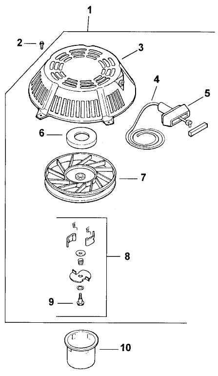 Starter System Diagram and Parts List for 30159 990001 - 991179 Toro Lawn Tractor Accessories