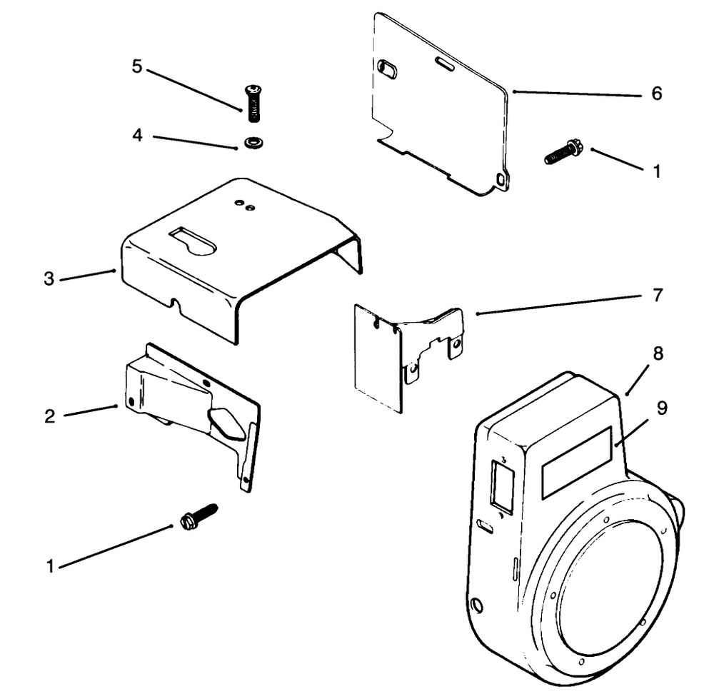 Baffles And Shrouds Diagram and Parts List for 73400 6900001 - 6999999 Toro Lawn Tractor