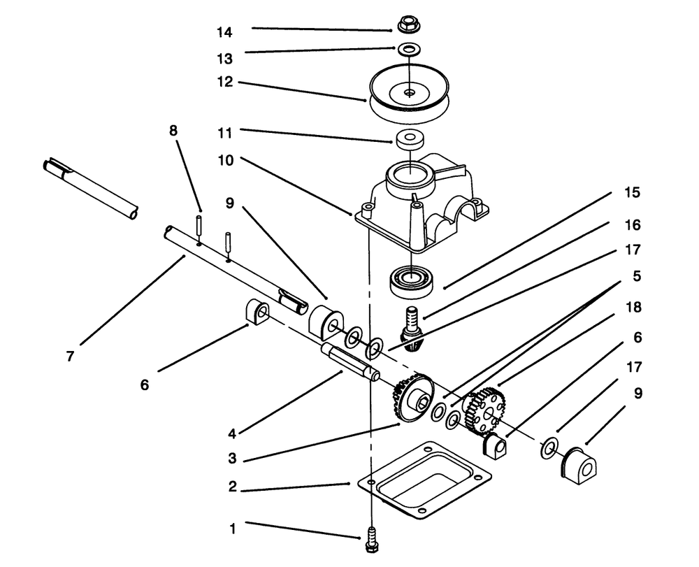 Gearcase Assembly No. 71-9600 Diagram and Parts List for 20922B 39000001 - 39999999 Toro Lawn Mower