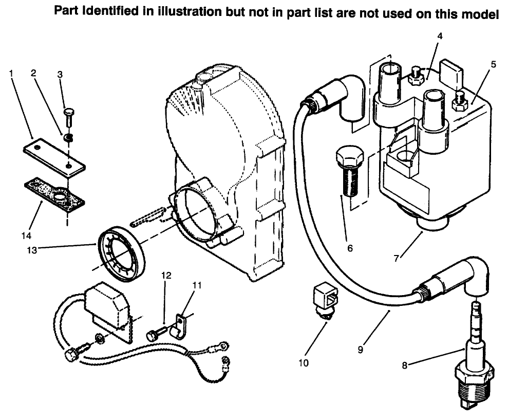 Ignition Electronics Diagram and Parts List for 73441 69000001 - 69999999 Toro Lawn Tractor