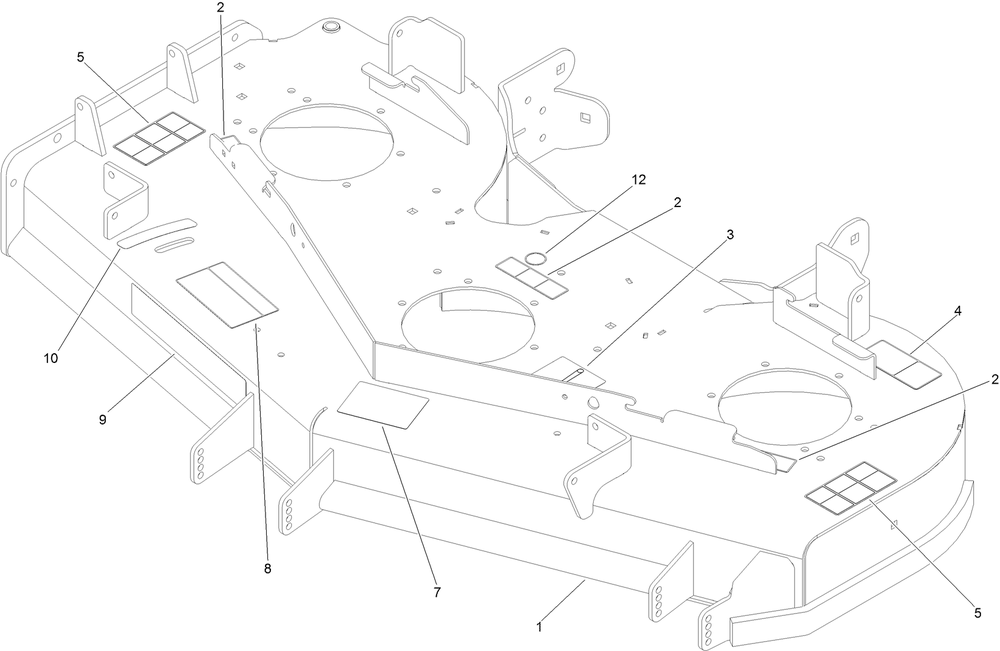 Deck Decal Assembly Diagram and Parts List for 78924 402505651-999999999 Toro Lawn Mower